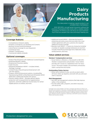 Dairy Product Manufacturing Sell Sheet